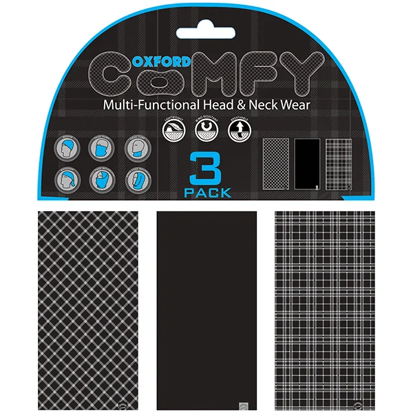 Oxford Clothing Oxford Comfy Neck Tube - Black & White Tartan