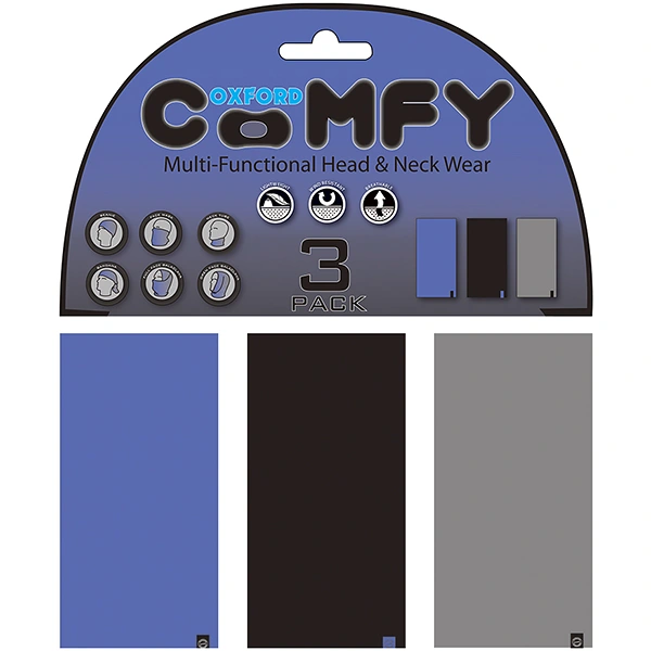 Oxford Clothing Oxford Comfy Neck Tube - Blue / Black / Grey