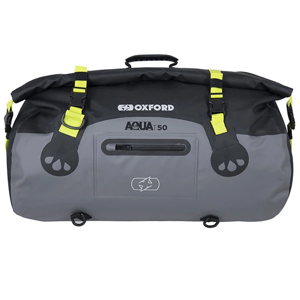 Oxford Oxford Aqua T50 Roll Bag - Black / Grey / Fluo