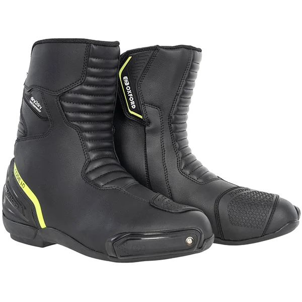 Oxford Clothing Oxford Code 1.0 Mid Dry2Dry Boots - Black / Yellow