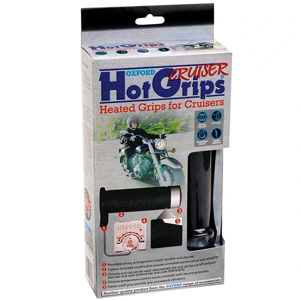 Oxford Oxford Heated Hot Grips - Cruiser Chrome