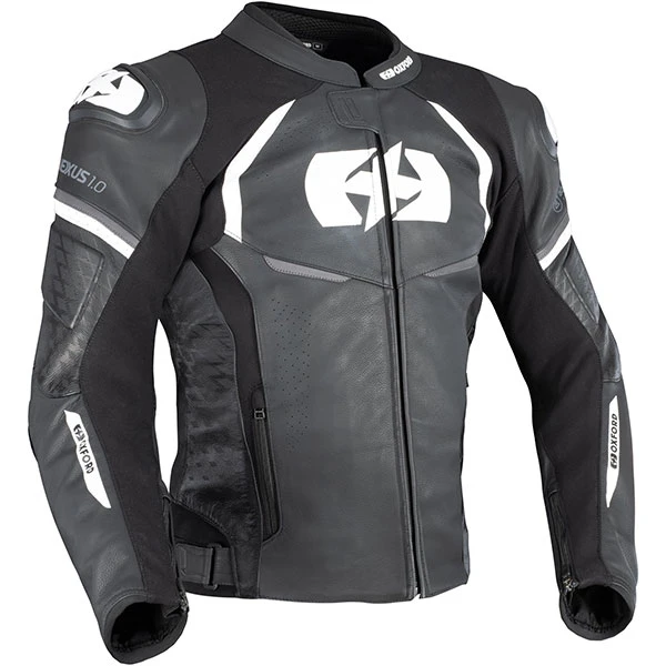 Oxford Clothing Oxford Nexus 1.0 Leather Jacket - Black / White