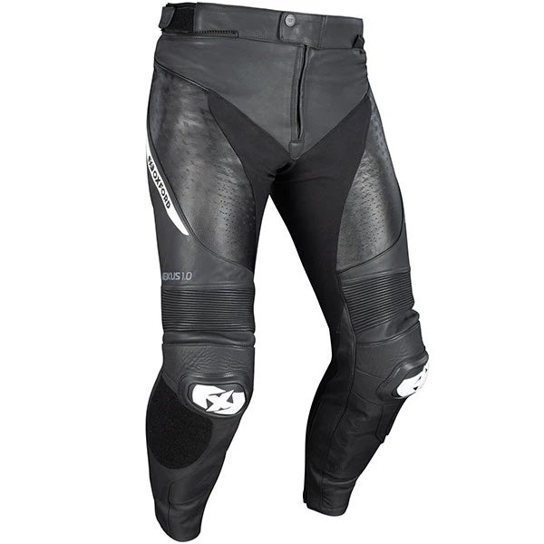 Oxford Clothing Oxford Nexus 1.0 Leather Trousers - Black / White