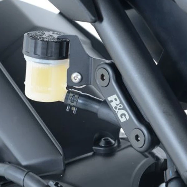 R&G Racing R&G Racing Black Rear Footrest Plate (Pair) With Resevoir Holder - Yamaha MT-07