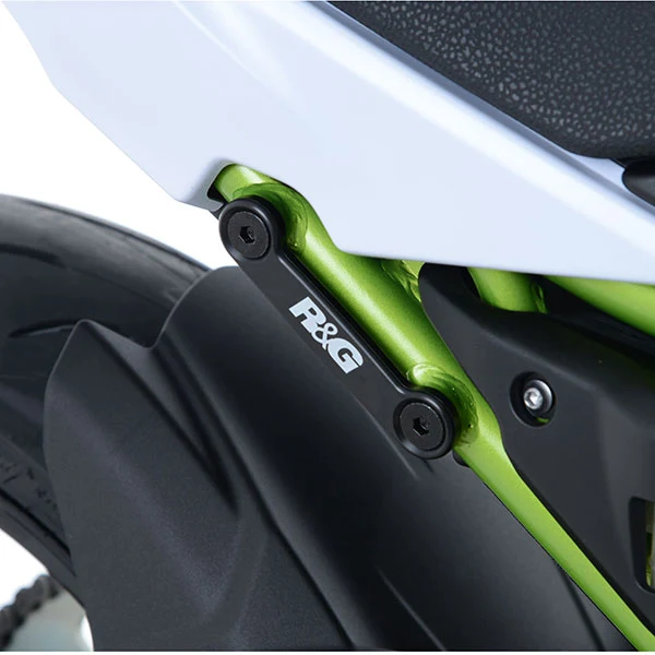 R&G Racing R&G Racing Black Rear Footrest Plate (Pair) - Kawasaki Ninja 650 / Z650 2017