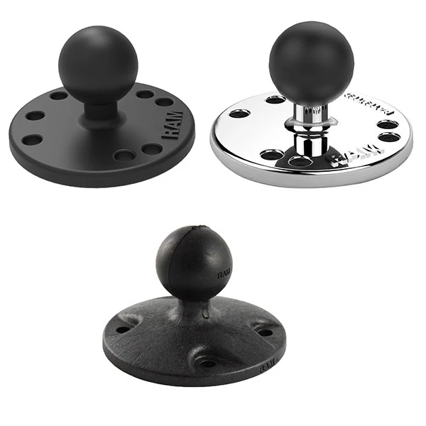 RAM Mounts RAM Mounts Round AMPS Base with 1" Size B Ball Mount