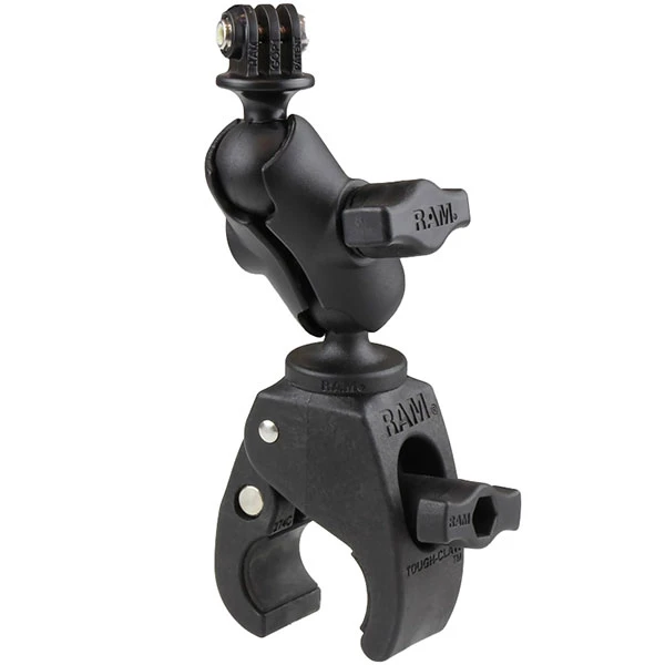 RAM Mounts RAM Mounts Small Tough-Claw Base with Short Double Socket Arm and Universal Action Camera Adapter