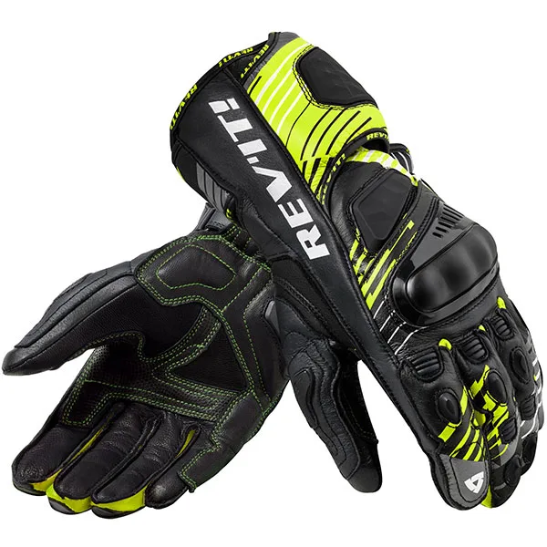 Rev'it Rev'it Apex Leather Gloves - Neon Yellow / Black