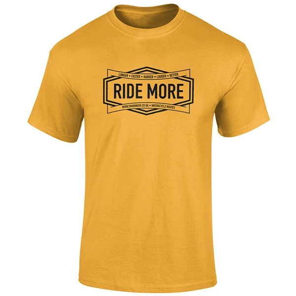 Ride More Ride More T-Shirt Innuendo - Gold