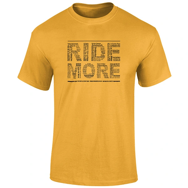 Ride More Ride More T-Shirt Passes - Gold