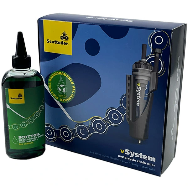 Scottoiler Scottoiler vSystem Chain Oiler - All Climate Biodegradable Green Kit