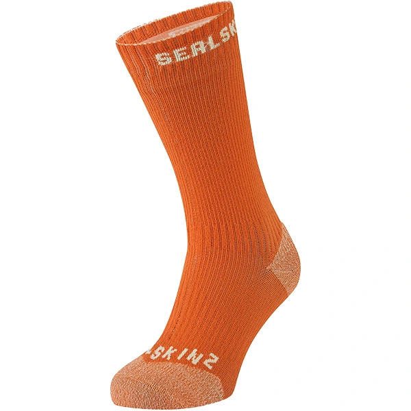 Sealskinz Sealskinz Briston Waterproof All-Weather Socks - Orange / Neon Yellow