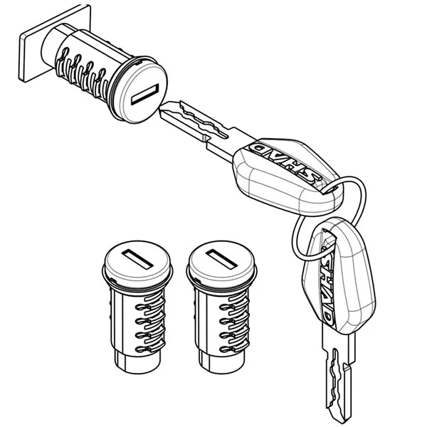 Shad Shad TR36 / TR47 Top Box Lock & Key System - D1TRBOR