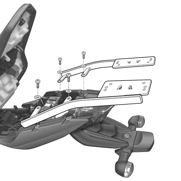 Shad Shad Top Box Fitting Kit Y0XJ69ST - Yamaha XJ600N / S / F / XJ6 Diversion (09-16)