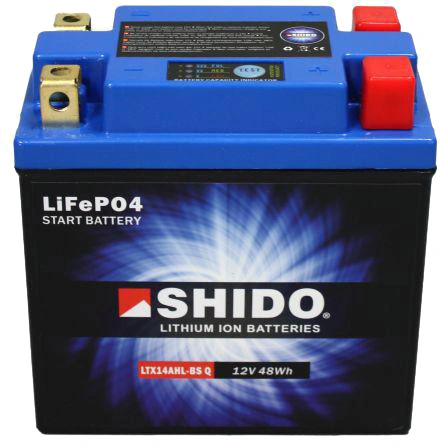 Shido Shido Lithium Motorcycle Battery - LTX14AHL-BS Q LION