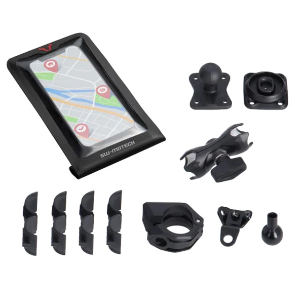 SW Motech SW Motech Universal GPS Mount Kit with Smartphone Drybag for Handlebar / Mirror Thread