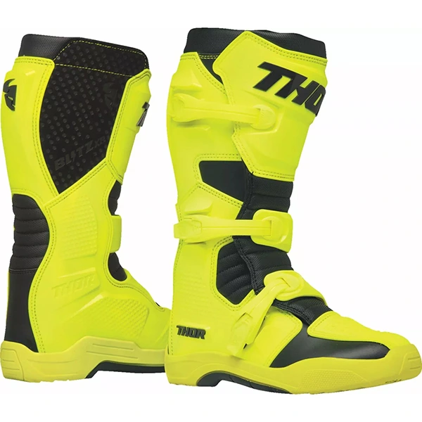 Thor Thor Blitz XR Boots - Black / Fluorescent Acid