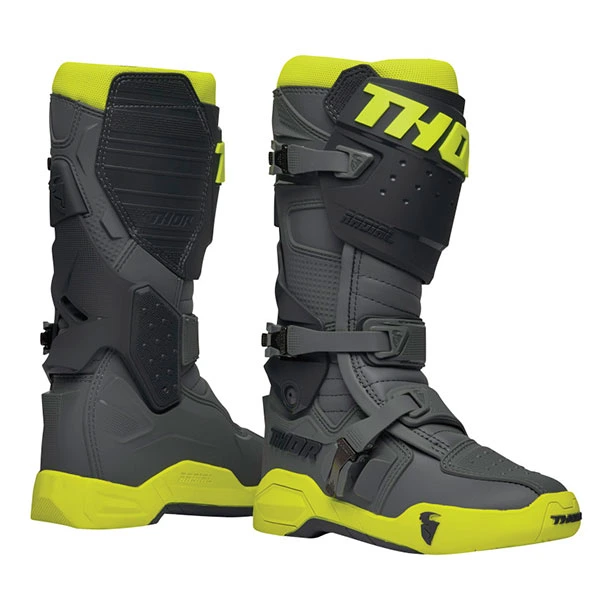 Thor Thor Radial Boots - Grey / Fluo Yellow