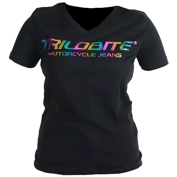 Trilobite Trilobite Ladies Katchaba  T-Shirt - Black Rainbow