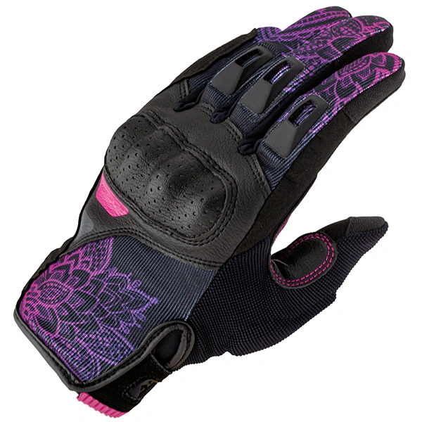 Tucano Urbano Tucano Urbano Ladies Stacca Textile Gloves - Black / Violet Graphic