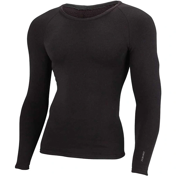Zerofit Zerofit Heatrub Ultimate Base Layer Long Sleeve Crew Shirt - Black